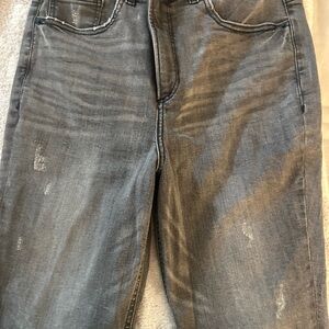 Express Charcoal Distressed Women Super Skinny  Jeans